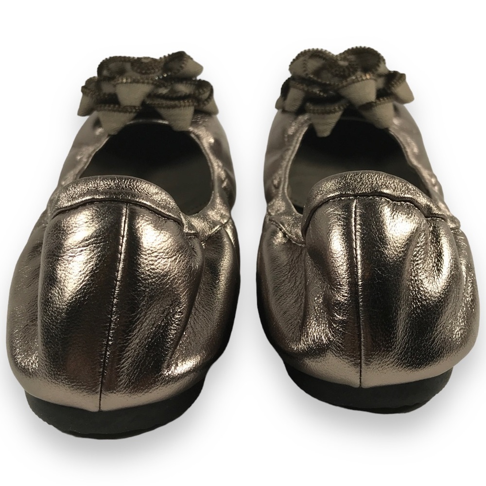 Halogen Frisco Lea Womens Leather Slip On Ballet Flats Pewter Size 6 - Picture 6 of 11